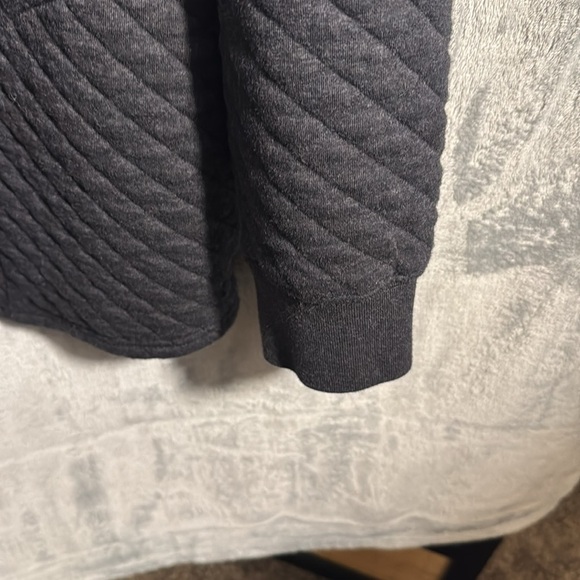 L.L. Bean shirt jacket men’s large tall pockets soft quilted dark gray snaps - Picture 4 of 16